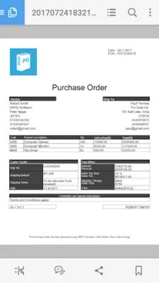 Purchase Order PO Maker android App screenshot 9