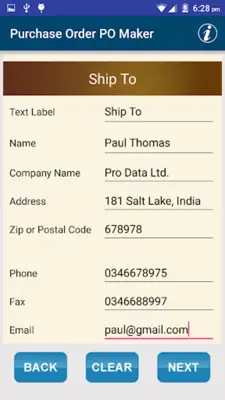 Purchase Order PO Maker android App screenshot 12