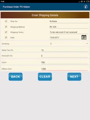 Purchase Order PO Maker android App screenshot 5