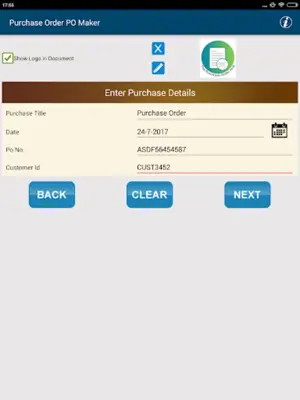 Purchase Order PO Maker android App screenshot 6